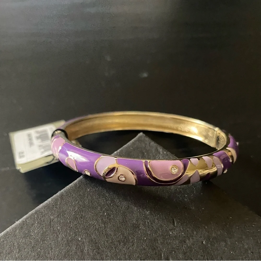 NWT-NORDSTROM-SEQUIN-GOLD AND PURPLE BANGLE